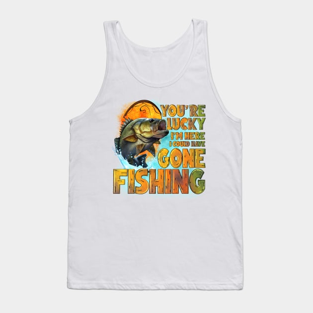 fishing, funny fishing, could have gone fishing, big bass Tank Top by Karley’s Custom Creations